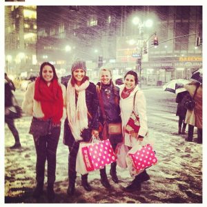 snowing in times square