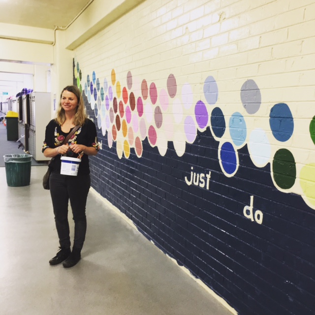 Mural painting in the Monivae College Basement